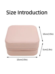 Portable Small Leather Jewelry Travel Storage Box, Multi-Compartment Necklace Earring Ring Organizer, Gift For Her, Back To School Dorm Jewelry Storage, 4 Colors Available - Multicolor - View 6