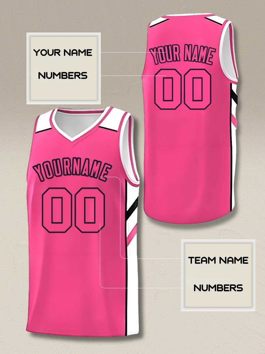 Personalized Custom Basketball Jersey Sports Shirt, Can Print Custom Team Name And Number, Unisex For Men Women And Teens