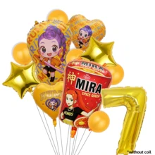 مجموعة بالونات رقمية ذهبية بتصميم Cool Girl K-Pop لحفلات أعياد ميلاد الأطفال وحفلات استقبال المولود، زينة حفلات ولعب وأدوات حفلات للأطفال وهدايا ألعاب - مشاهدة 21