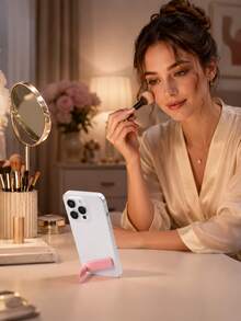 1pc Ultra-Thin Foldable Phone Stand, Invisible Self-Adhesive Support Bracket, Portable Mini Desktop Phone Holder, Adjustable Universal Phone Stand, Suitable For Travel And Office, Compatible With All Smartphones - Multicolor - View 6