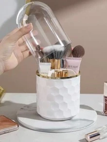 Make-up Pinsel Aufbewahrungsbox, 1 Stück, 360 Grad drehbare Make-up Pinsel Aufbewahrungsbox, Kosmetik Aufbewahrungsbox, geeignet für Zimmer, Badezimmer, Zuhause, Reisebedarf, Geschenk für Mama, Papa, Männer, Freunde, Lehrer, Geburtstagsgeschenk, Hochzeitsgeschenk, Bürotisch, Regal, Zubehör, Geschenkbox, lustiges Geschenk, Aufbewahrungsbox, Make-up Pinsel Aufbewahrungstasche - Verschiedenfarbig - Übersicht 10