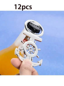 24pcs Metal Anchor Bottle Openers, Wedding Favors, Ocean Theme Baby Shower Party Gifts, Anchor Bottle Openers, Ocean Theme Souvenirs, Beach Party Decorations, Gifts For Men - Silver - View 10