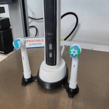 1 Electric Toothbrush Charger Stand, 3D-Printed Toothbrush Head Holder, Double-Head Storage Rack, Charging Base Organizer, Countertop Toothbrush Station, Charger Stand, Double-Slot Toothbrush Holder, Adapter Mounting Base, Hygienic Toothbrush Storage,Room Décor,Travel Essential - Multicolor - View 4
