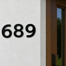 Customized Modern Door Number Plate - Black Door Number And Address Plate - Door Number Plate - Black - View 7