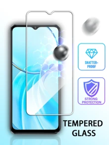 4pcs Tempered Glass Screen Protector, Compatible With VIVO Series Models, 1:1 Original Scale Full Coverage Protection, Anti-Drop And Anti-Scratch, Strong Oil And Fingerprint Resistance, Keeps Screen Clean And Bright, Phone Accessories, Birthday Gift - Clear - View 4