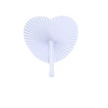 5-1pc Heart/Round Shaped Paper Fan, Foldable Design, Easy To Store, Compact And Portable For Carrying, Cute Handheld Cooling Fan For Summer, Suitable For Beach Party, Holiday Decoration, Wedding Gift, Daily Cooling - White - View 11