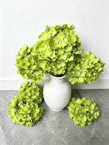1/3/6/10件 18.5英吋綠色刺繡人造花附莖，絲綢刺繡球形桌面裝飾花，適用於辦公室、派對、婚禮、人造植物、春/夏裝飾、花園裝飾、房間裝飾、禮物 - 綠色 - 查看 1