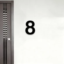 Customized Modern Door Number Plate - Black Door Number And Address Plate - Door Number Plate - Black - View 6