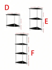 1SET Acrylic Triangle Corner Combination Table 2-Layer 3-Layer 4-Layer Storage Table - White - View 8
