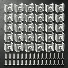 30pcs High Transparency PC Material 6mm LED Strip Fixing Clips, Mounting Brackets, Fixing Slots, Compatible With 6mm Width COB Bare Board, SMD Soft LED Strip, Coated Neon Light Strip, Single Hole With 30pcs Screws - 30-pack PC 8mm Wide Clips - View 7