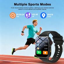 NcmRyu 1.83 Inch HD Display Sports Smart Watch, Zinc Alloy Body With Flashlight, Bluetooth Call, Multiple Sports Modes, Sedentary Reminder And Other Functions, Suitable As Gift For Friends And Couples, Compatible With Android And IOS - View 5