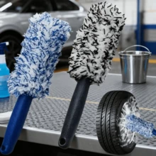 1pc 360° Rotatable Short Handle Wheel Rim Cleaning Brush, Ultra-Fine Fiber Material, Thorough Cleaning Without Damaging Car Paint, Durable Plastic Handle, No Battery Required, Suitable For Daily Car Wheel Rim Maintenance - Multicolor - View 8