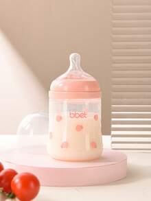 bbet 1pc Baby Pink Fruit Pattern Pp High Temperature Resistant Milk Bottle For Daily Use - Pink - View 6