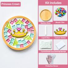 Kit de Artesanato DIY para Porta-Copos em Mosaico, Conjunto para Fazer Porta-Copos de Bambu com Azulejos de Vidro Coloridos, Suprimentos de Arte Criativa Feita à Mão, Alívio de Stress, Presente DIY para Adultos - Multicolorido - Ver 13