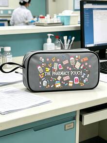 Waterproof Medication Organizer Bag, Portable Pill Pouch With Pharmacy Logo And Wrist Strap, Casual And Convenient For Daily Commute, Shopping And More. Essential Medical Accessory, Multifunctional Fabric Medicine Bag, Portable First Aid Kit, Outdoor Travel Pill Pouch, Dormitory Emergency Medicine Storage Bag, Suitable For Men And Women, Can Be Used As Medication Bag/Digital Accessory Organizer/Toiletry Bag Or Daily Makeup Bag - Multicolor - View 6