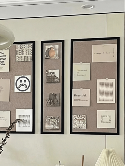 1 buc. panou decorativ pentru fotografii și mesaje, montare fără găuri, decor de perete pentru living, autocolant de perete din feltru, potrivit pentru intrarea în casă și birou, pentru afișarea albumului foto de familie și decorarea peretelui, ușor de asamblat