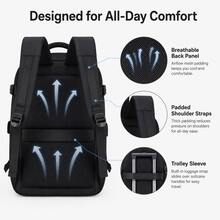 Travel Backpack (40x25x20cm), Large Capacity. Suitable For Commuting Travel Work And Transportation. Simple And Stylish, Family Outings And Sports - Black - View 5