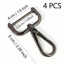 2/4 Pcs Detachable Snap Buckle, Rotating Buckle, Dog Clip Metal Screw Hook Clasp For Bag Shoulder Strap, Backpack Strap Fixing Buckle, 4-6cm Detachable Shoulder Strap Buckle, Bag Ring, Backpack Strap Fixing Buckle, Hardware Lock Clasp Accessories - Multicolor - View 19