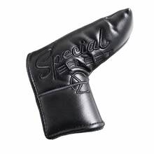Golf Blade Putter Headcover, Hook And Loop Closure, Premium PU Leather, Soft Fleece Lining, Fits Most Standard Blade Putters, Easy On And Off - White - View 3