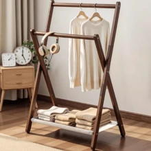 Oaoleer 1pc Bedside Coat Rack Floor-Standing Clothes Hanger Nordic Clothes Rack For Home Storage Bedroom Secondary Drying Rack Bedside For Placing Clothes At Night - View 9