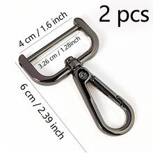 2/4 Pcs Detachable Snap Buckle, Rotating Buckle, Dog Clip Metal Screw Hook Clasp For Bag Shoulder Strap, Backpack Strap Fixing Buckle, 4-6cm Detachable Shoulder Strap Buckle, Bag Ring, Backpack Strap Fixing Buckle, Hardware Lock Clasp Accessories - Multicolor - View 15