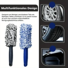 1pc 360° Rotatable Short Handle Wheel Rim Cleaning Brush, Ultra-Fine Fiber Material, Thorough Cleaning Without Damaging Car Paint, Durable Plastic Handle, No Battery Required, Suitable For Daily Car Wheel Rim Maintenance - Multicolor - View 7