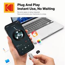 Kodak 2-in-1 Type-C USB3.2 OTG 64GB/128GB/256GB Dual-Use Metal USB Flash Drive, Kompatibel dengan iPhone 15/16/17, iPad Mini 6 2021, Macbook, Smartphone Android (Dengan Fungsi USB-C OTG) - View 4