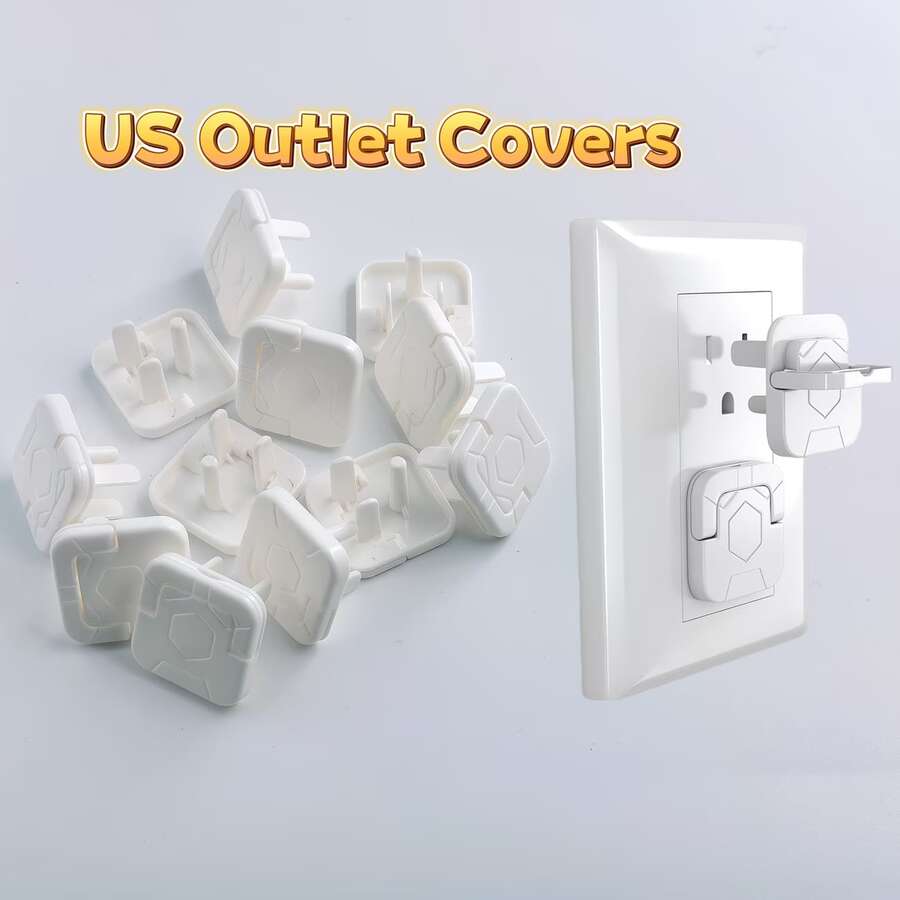 Juego de 6/12/24 piezas de cubiertas protectoras de enchufes estándar americano, cubiertas protectoras de enchufes, protector de enchufe de alimentación para prevenir descargas eléctricas