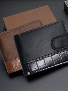 Fashionable Men's Wallet In Faux Leather - Retro Style, With Multiple Card Slots, Coin Purse And Bank Card Slots, Ideal Gift - Brown - View 4