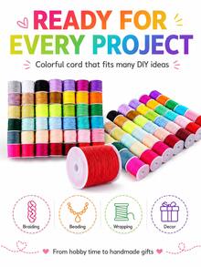 One Roll Of No. 72 Braided Hand Rope Necklace Cord, Handmade DIY Jewelry Material, Pendant Cord, 0.8mm Hand-Knitted Rope - A - View 8
