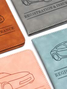 1 pieza Portador de tarjeta de registro y del coche, organizador de tarjetas y documentos del coche con cierre magnético, accesorio universal para el interior del coche, adecuado para sedán y SUV - Multicolor - Ver 2
