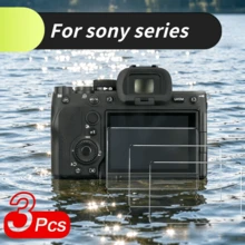 3pcs Screen Protector, Compatible With SONY A7M3/A7S2/A7RM3/A7S3/A7R3A/A7R2 Camera, 9H Hardness Tempered Glass, Scratch-Resistant And Wear-Resistant, High Definition Transparent, Sensitive Touch, Easy Installation Without Bubbles, Suitable For Camera Screen Protector. - View 1