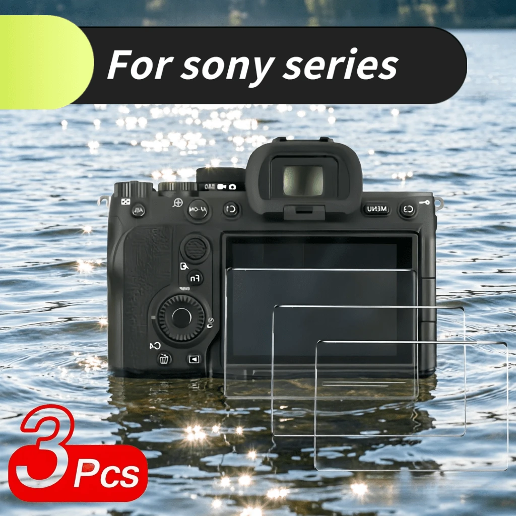 3pcs Screen Protector, Compatible With SONY A7M3/A7S2/A7RM3/A7S3/A7R3A/A7R2 Camera, 9H Hardness Tempered Glass, Scratch-Resistant And Wear-Resistant, High Definition Transparent, Sensitive Touch, Easy Installation Without Bubbles, Suitable For Camera Screen Protector. - View 1