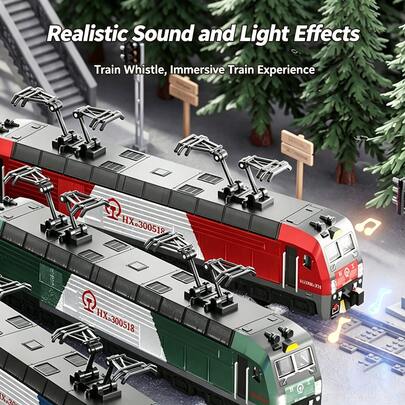 1 Pc New Sound And Light Dongfeng Train Retro Train Toy Set For Model Railway, Train Set For Children As A Festival Gift