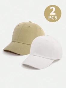 2pcs Adjustable Baseball Cap For Toddler Boys, 3 Months - 7 Years Old Kids Sun Hat, Breathable UV Protection Suitable For Outdoor, Beach, Camping, Casual Wear - 2pcs - View 20