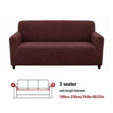 1 pieza Funda de sofá de terciopelo de maíz, funda elástica de felpa suave para sofá, resistente a arañazos de gato y pelo de mascota, protector de muebles lavable con protección completa antideslizante para 1-4 plazas para decoración del hogar - Funda de sofá de vellón de maíz - Ver 43