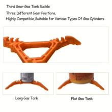 3pcs Outdoor Folding Gas Canister Stand, Portable Flat Tripod Stable Plastic Bracket Camping Accessory - Multicolor - View 8