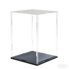白色底座展示盒，適合收藏品，組裝式透明壓克力盒，玻璃盒替代品，適合展示公仔、居家收納與整理 - 白色 - 查看 4