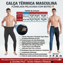 Men's Thermal Tights, Second Skin, Flannel Lining, Winter Comfort, Intense Cold, With Opening - 黑色 - 查看 2