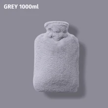 1pc 2000ml Premium Faux Fur Hot Water Bottle, Soothes Pain And Brings Comfort - Suitable For Neck, Back, Shoulders, Legs And Menstrual Cramps (Due To Different Batches, Texture And Color May Vary Slightly. We Apologize For Any Inconvenience Caused.) - Multicolor - View 13