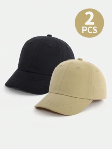 2pcs Adjustable Baseball Cap For Toddler Boys, 3 Months - 7 Years Old Kids Sun Hat, Breathable UV Protection Suitable For Outdoor, Beach, Camping, Casual Wear - 2pcs - View 21