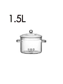 1.3L 2.3L / 1.3L 1.5L 1.9L 熊造型玻璃鍋，湯鍋、麵鍋、自助餐鍋，適用明火、電陶爐，耐熱耐冷，透明，家用廚房，易控溫，營造烹飪氛圍 - 彩色 - 查看 15