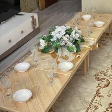 1-Piece Bohemian Style Table, Low Table, Beach Table, Picnic Table, Wooden Table, Folding Table, Car Picnic Table, Outdoor Camping Folding Table, Equipped With 6 Table Legs, Easy To Carry. - Champagne - View 2
