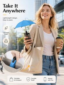 Innovative Phone Sunshade Umbrella With UV Protection Anti-Glare Shade, Clip-On Mini Phone Sunshade, Suitable For Outdoor Bloggers And Beach Visitors, Lightweight Compact Smartphone Sunshade, Perfect Waterproof Sunshade For Travel Vacation Camping - A - View 5