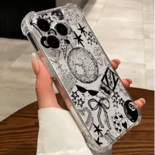 猫 星 バチ ビリヤードボール マティーニグラス 雷 ディスコボール トランプ ハート サングラス マッチボックス リボン ダイス ブーツスマホケース キャラクター,，Galaxy,, Pixel,SamsungPixel 9 Pro/16e/9A/Pixel 8 Pro/14 Plus/17/12 Pro/Pixel 8/Pixel 10/Air/16 Pro/14 Pro Max/Pixel 8a 5G/13/17e スマートフォンケースに対応 - クリア - チェックする 2