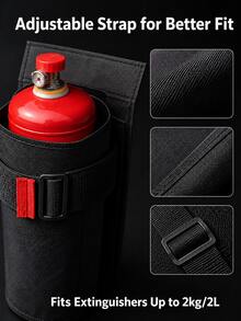 Oxford Cloth Car Fire Extinguisher Storage Bag - Durable Trunk Storage Bag And Seat Back Hook, Suitable For Fire Extinguisher Storage, Car Accessories And Fire Extinguisher Organization - A - View 8