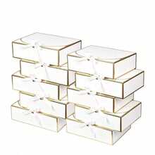 10/4pcs Kotak Hadiah Berbingkai Emas Putih dengan Tutup, Kotak Lamaran Pengiring Pengantin Pria, Kotak Hadiah Pita Putih Mewah, Kotak Hadiah Pernikahan, Kotak Hadiah Ulang Tahun, Kotak Hadiah Pesta, Kotak Hadiah, Kotak Hadiah Pengiring Pengantin Wanita, Hadiah Wisuda, Kotak Hadiah Hari Valentine, Hadiah Valentine untuk Kembali ke Sekolah - Putih dengan hiasan emas - View 1