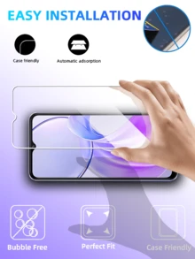 3 buah Pelindung Layar Kaca Tempered, Kompatibel dengan Model Seri VIVO, Perlindungan Cakupan Penuh Skala Asli 1:1, Anti Jatuh dan Tahan Gores, Tahan Minyak dan Sidik Jari yang Kuat, Menjaga Layar Tetap Bersih dan Cerah, Aksesori Ponsel, Hadiah Ulang Tahun - Clear - View 7