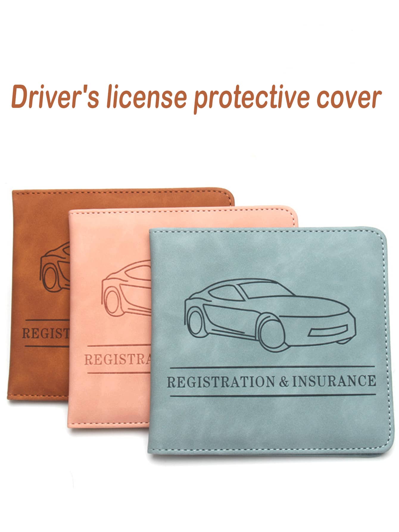 1 pieza Portador de tarjeta de registro y del coche, organizador de tarjetas y documentos del coche con cierre magnético, accesorio universal para el interior del coche, adecuado para sedán y SUV - Multicolor - Ver 1