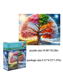 1 盒建筑景观图案 1000 块拼图，50 * 70 厘米/19.7 * 27.6 英寸，拼图工艺品，马赛克装饰墙艺术，适合初学者，大型艺术装饰，适用于家庭、客厅、办公室装饰、母亲节、新年、复活节礼物 - 彩色 - 查看 20
